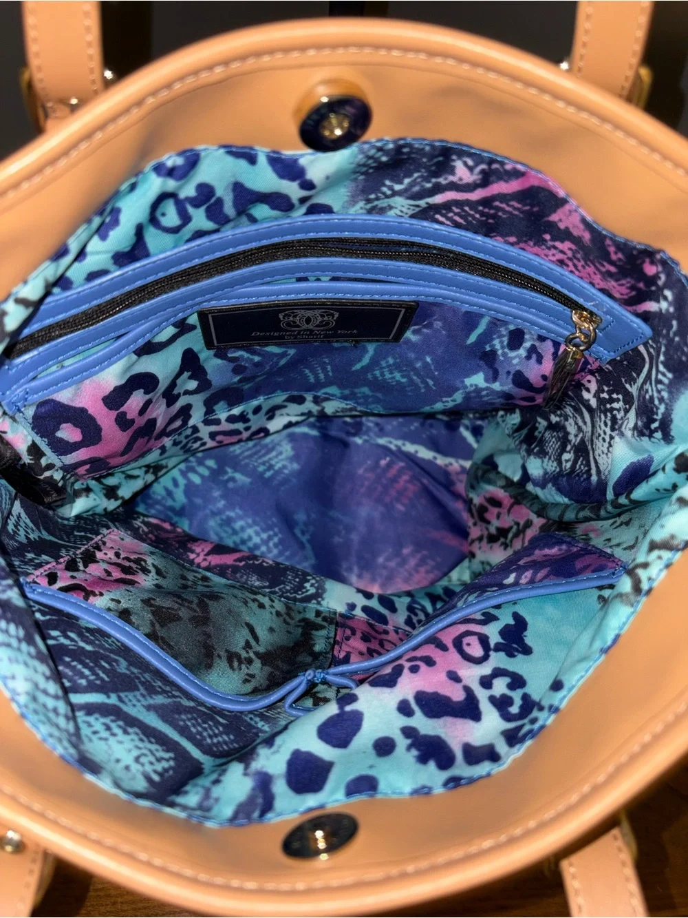 Sharif 1827 Large Sunflower Floral Saffiano Shopper Tote Bag - Picture 12 of 13